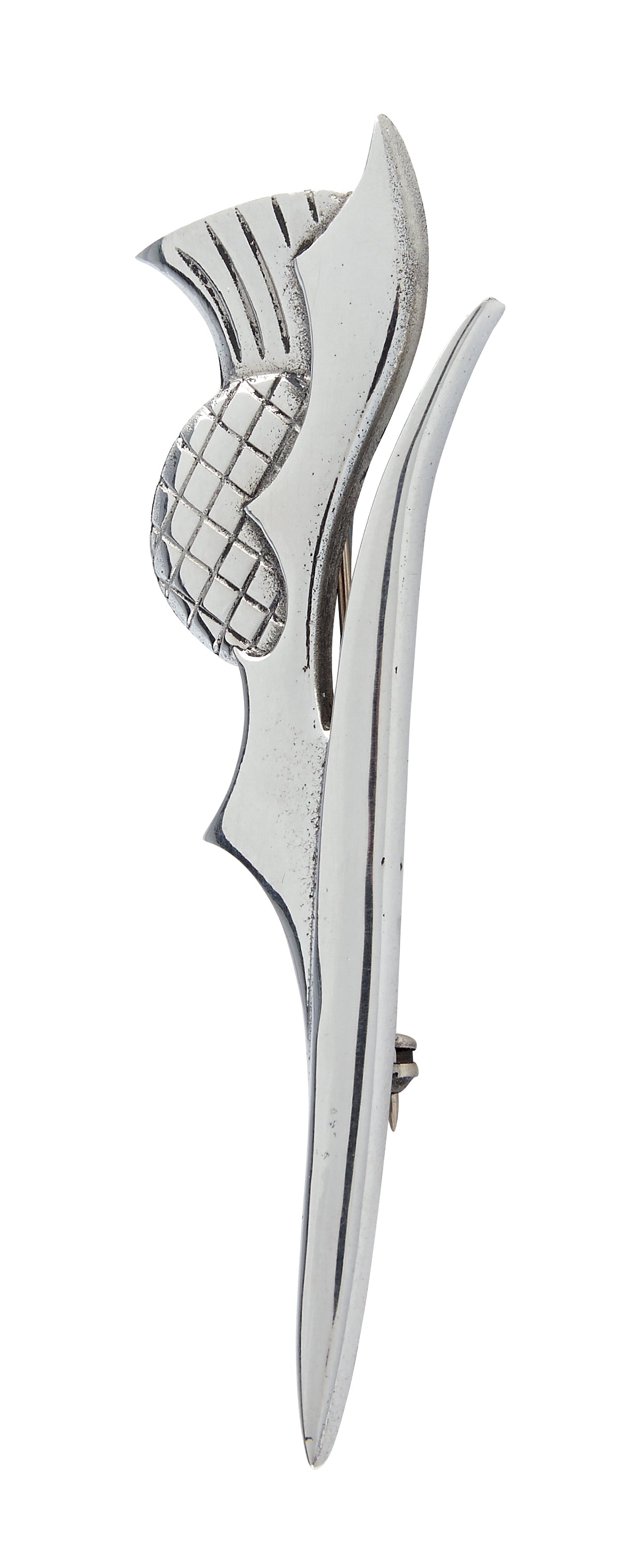 Isla Thistle Kilt Pin - Polished Pewter