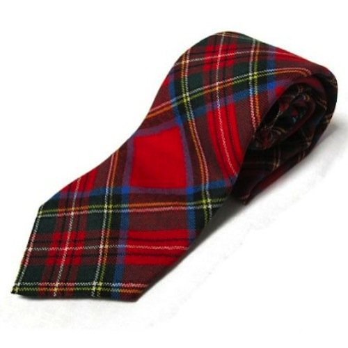 100% Wool Traditional Scottish Tartan Neck Tie - Royal Stewart