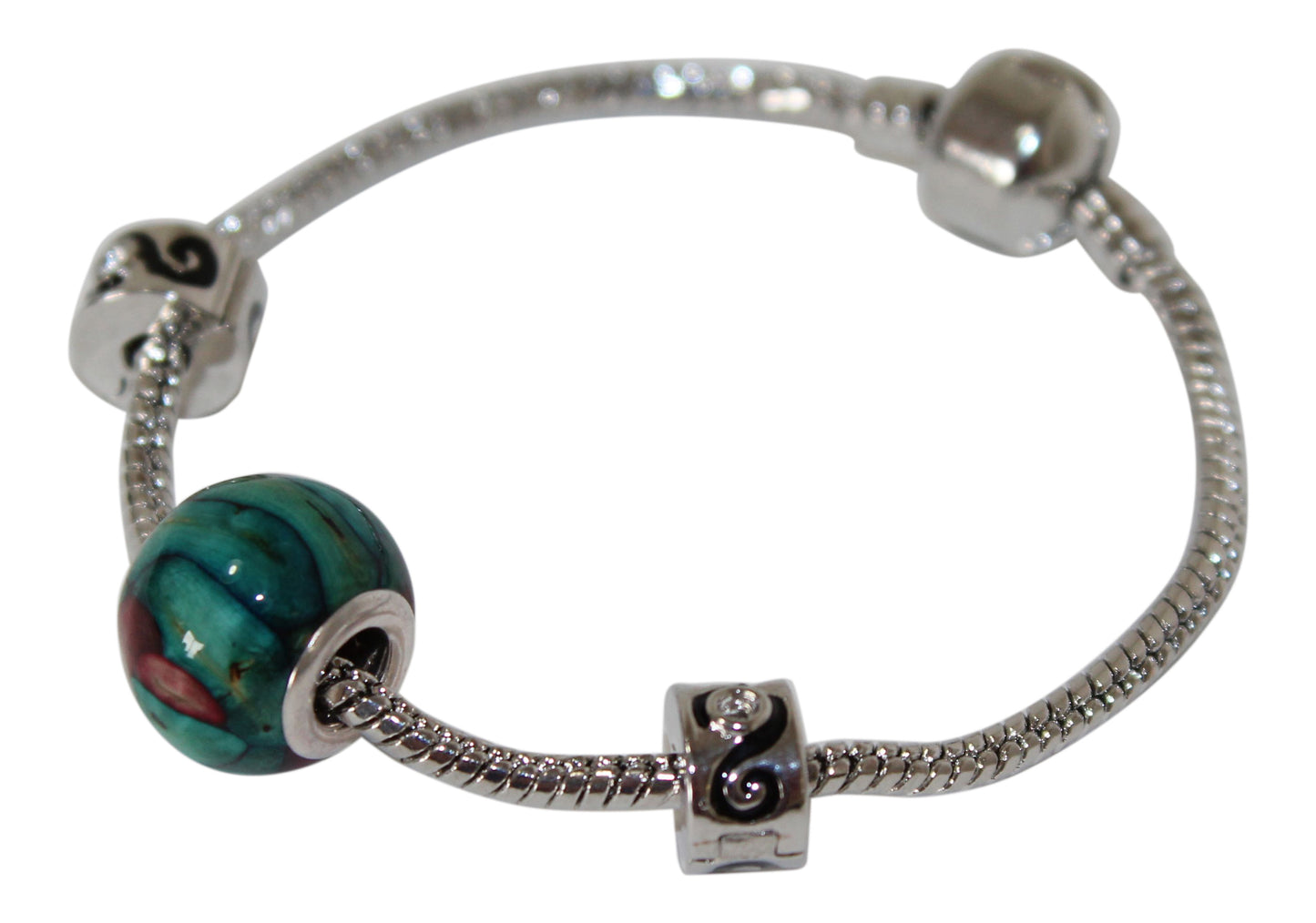 Lovely Scottish Heathergems Round Heather Bead Bracelet