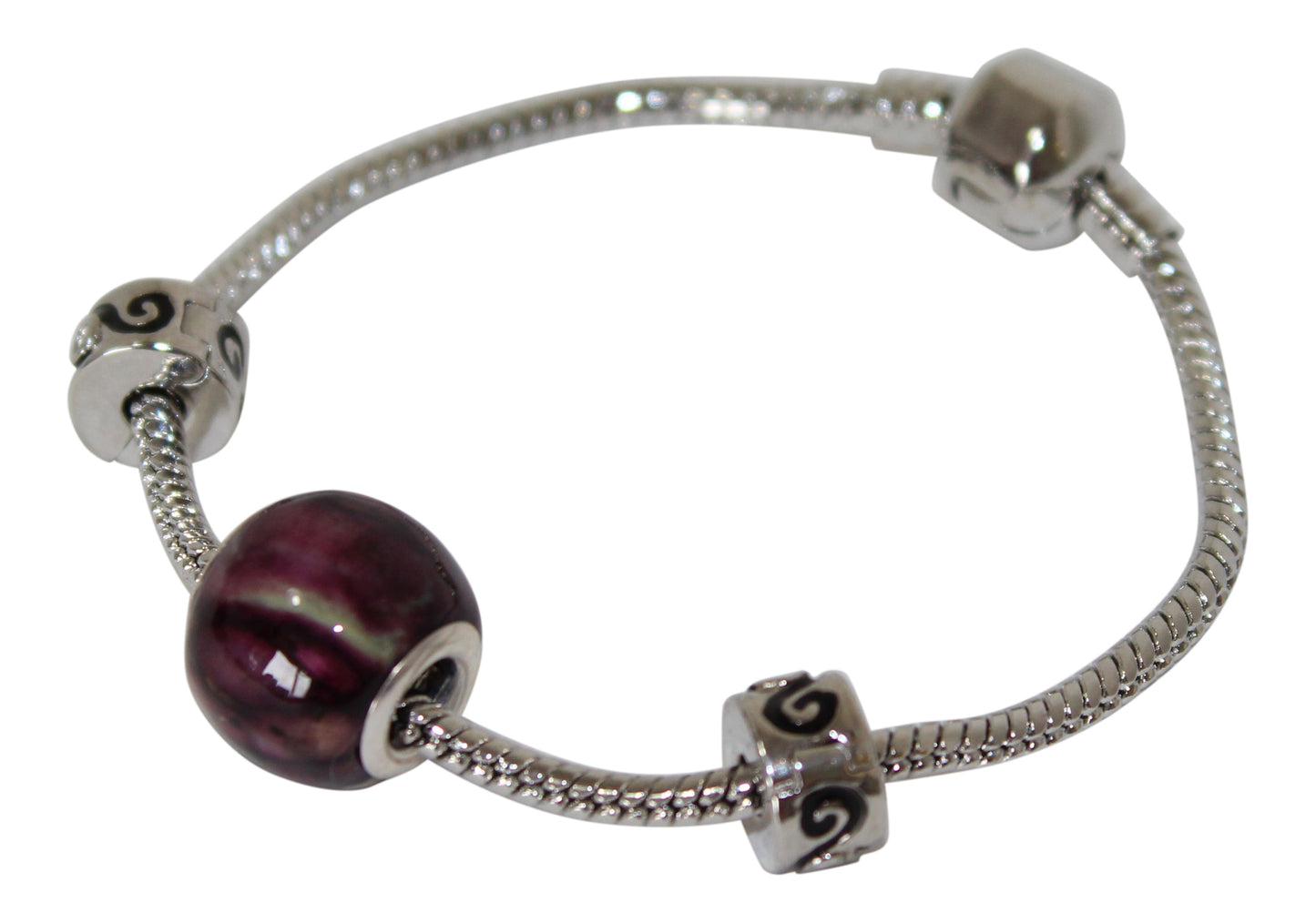 Lovely Scottish Heathergems Round Heather Bead Bracelet