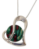 Scottish Heathergems Entwinned Eternal Bell Heart Drop Pendant Necklace & Chain
