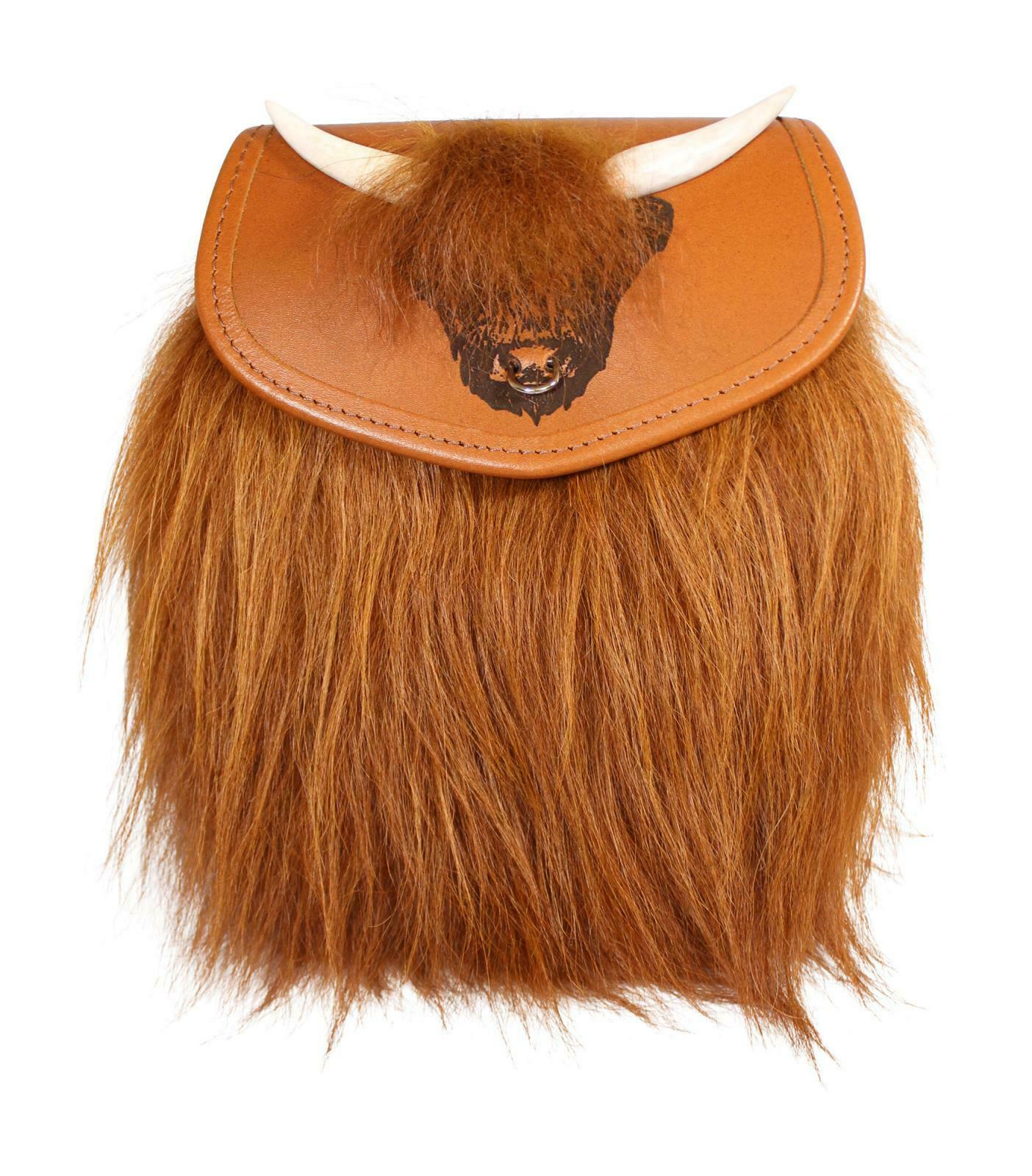 Leather Dress Highlander Sporran With Horns – Kilts Wi Hae Ltd