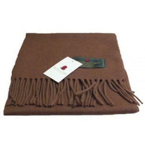 Superior 100% Lambswool Soft Touch Scottish Airntully Scarf Vicuna Brown
