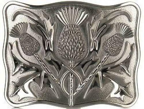 Antique Celtic Thistle Kilt Buckle