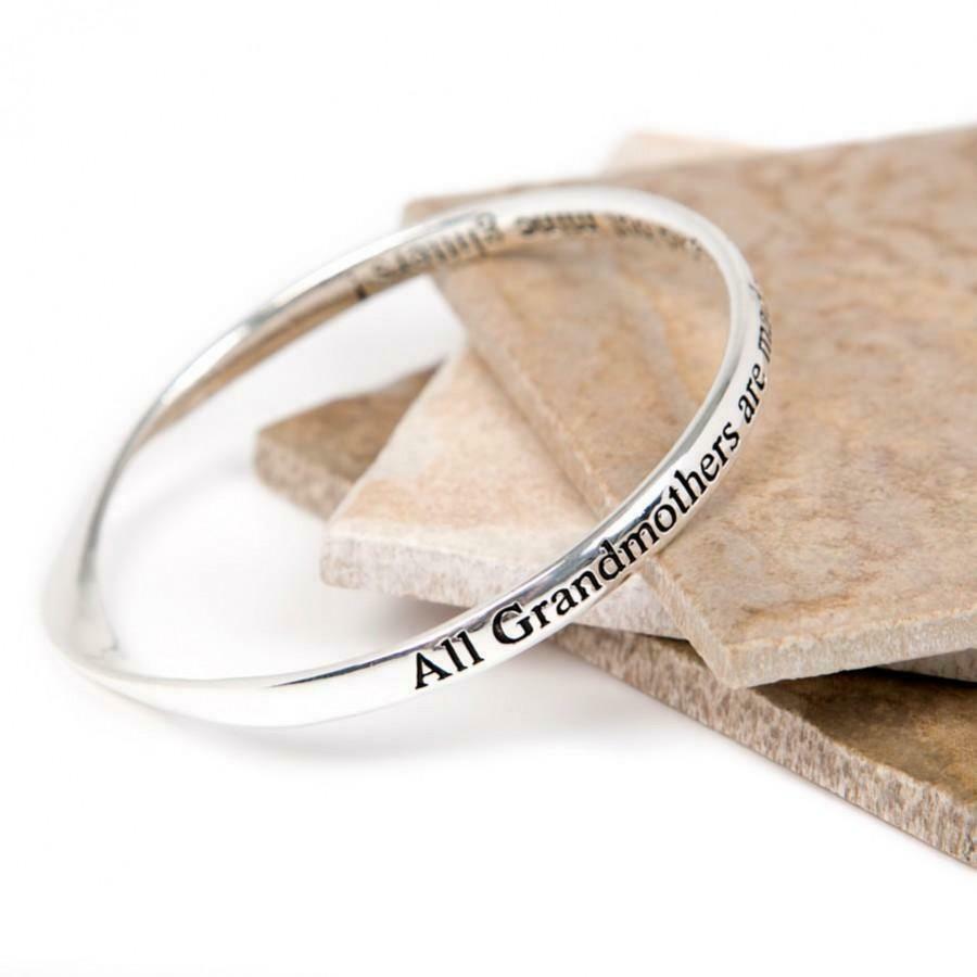 "Grandmother" Quote Bangle Bracelet