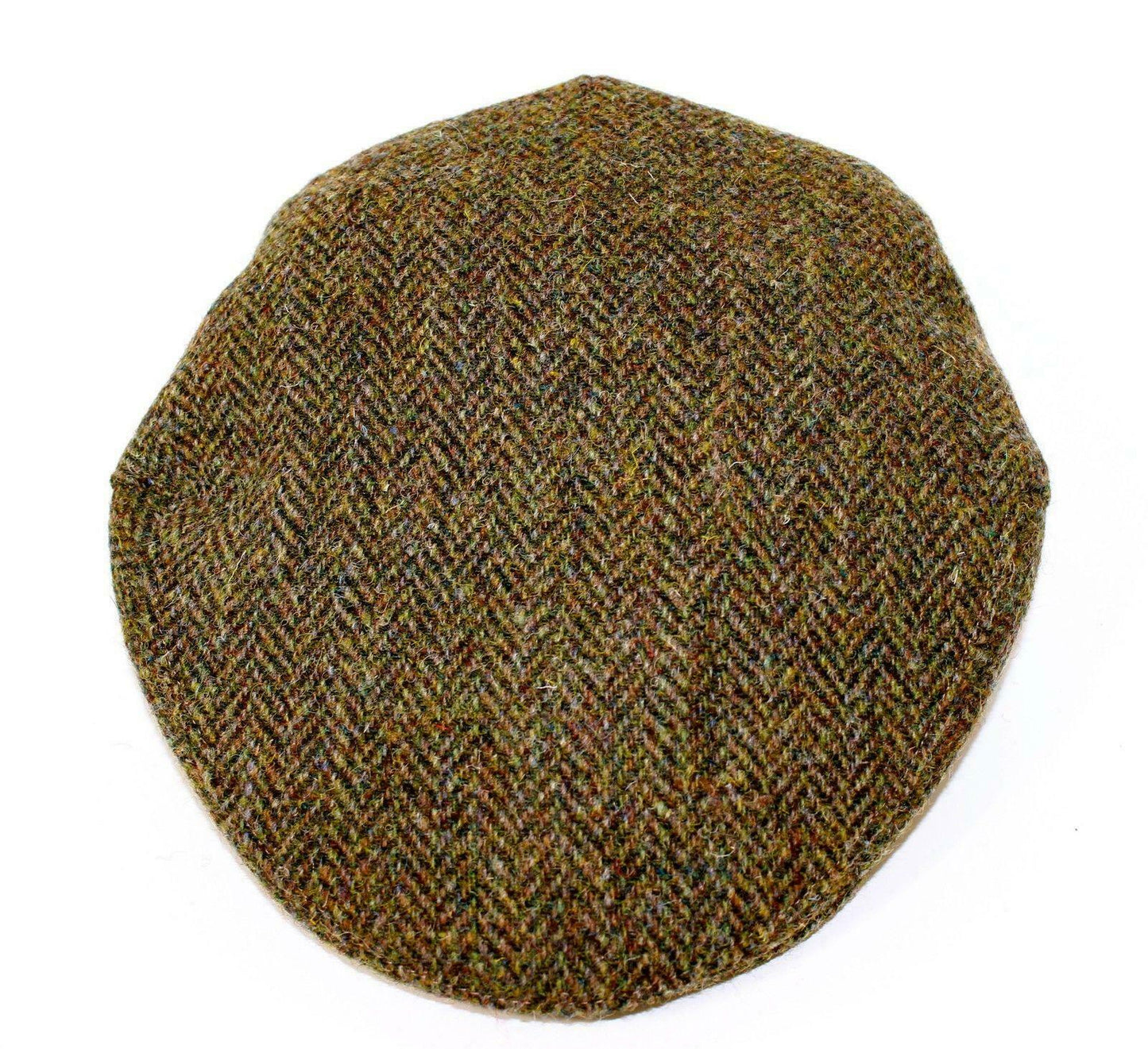 Dark Brown Herringbone Flat Cap