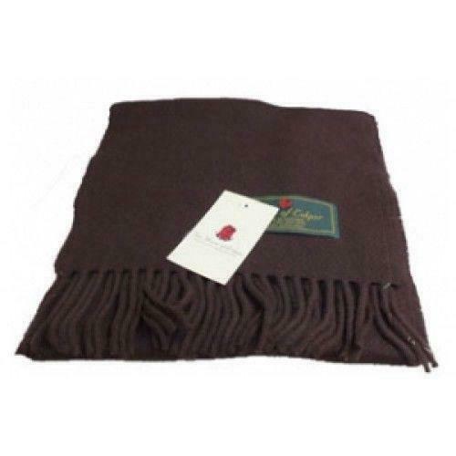 Superior 100% Lambswool Soft Touch Scottish Airntully Scarf Chocolate Brown