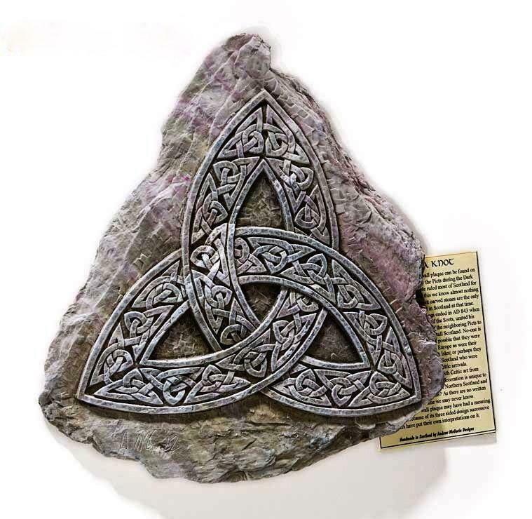 Triquetra Celtic Interlace Knot Wall Plaque