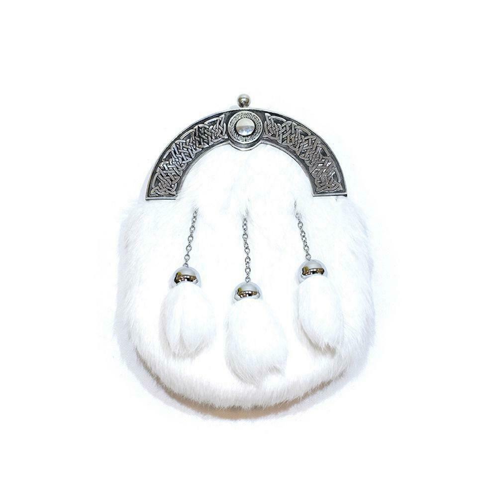 White Rabbit Dress Sporran Celtic Design Cantle