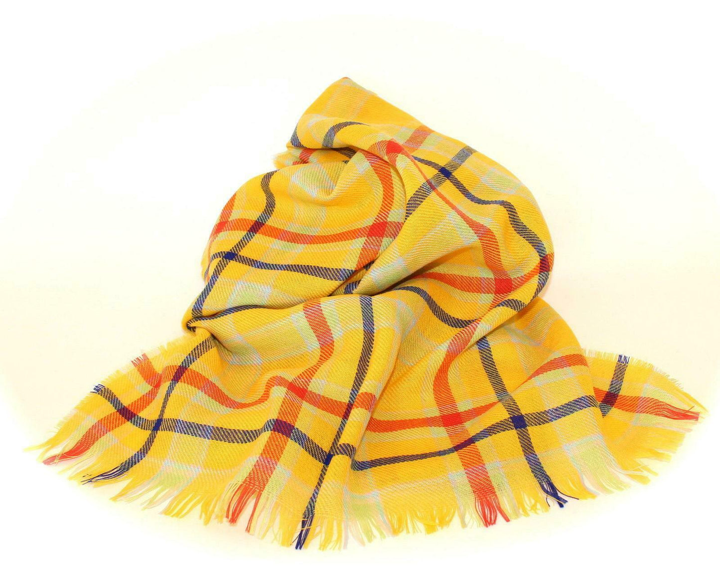 Yellow Clock Tower Tartan Scarf