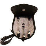 Nixey 1834 Classic Collection Black & Cream Leather Sporran Handbag Purse
