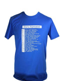 Brave Scottish Alphabet Scottish Doric Dialect Alphabet Blue T-shirt