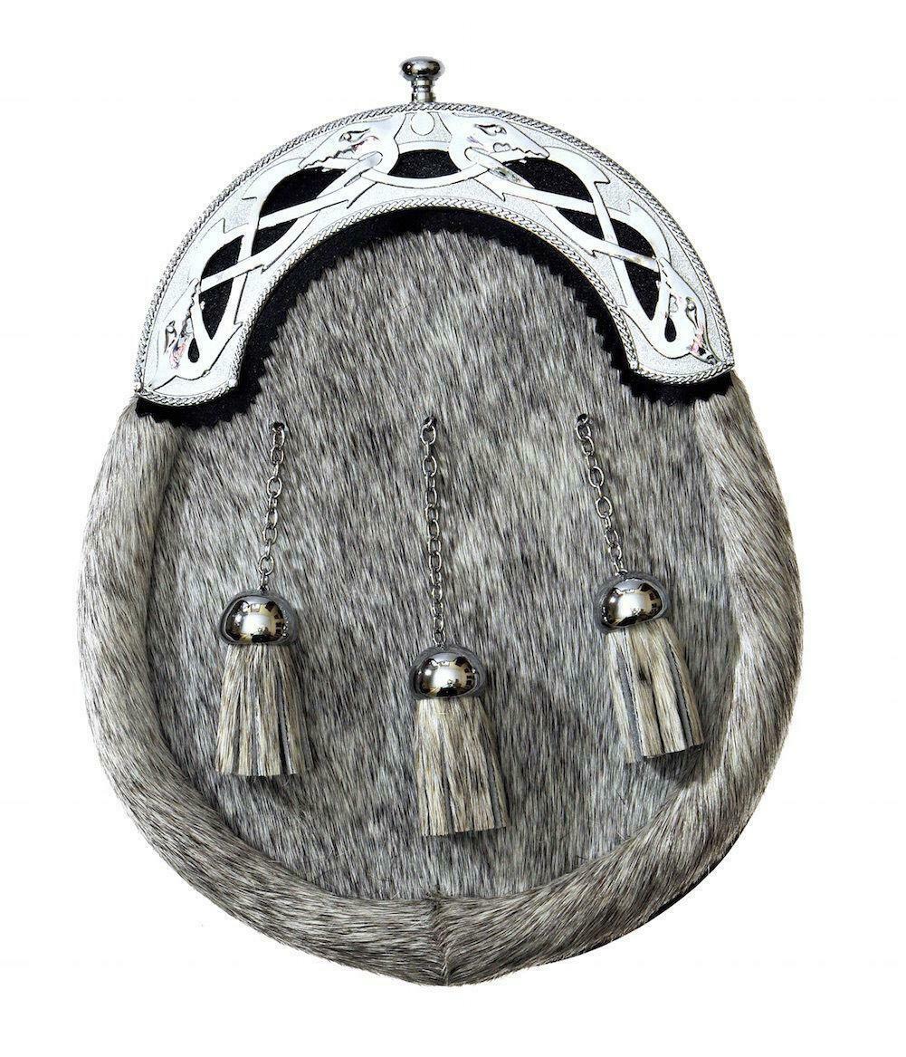 Bovine Dress Sporran Chrome Serpent Cantle