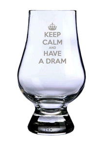 Glencairn Whisky Tasting Glass - "Keep Calm and Have A Dram"