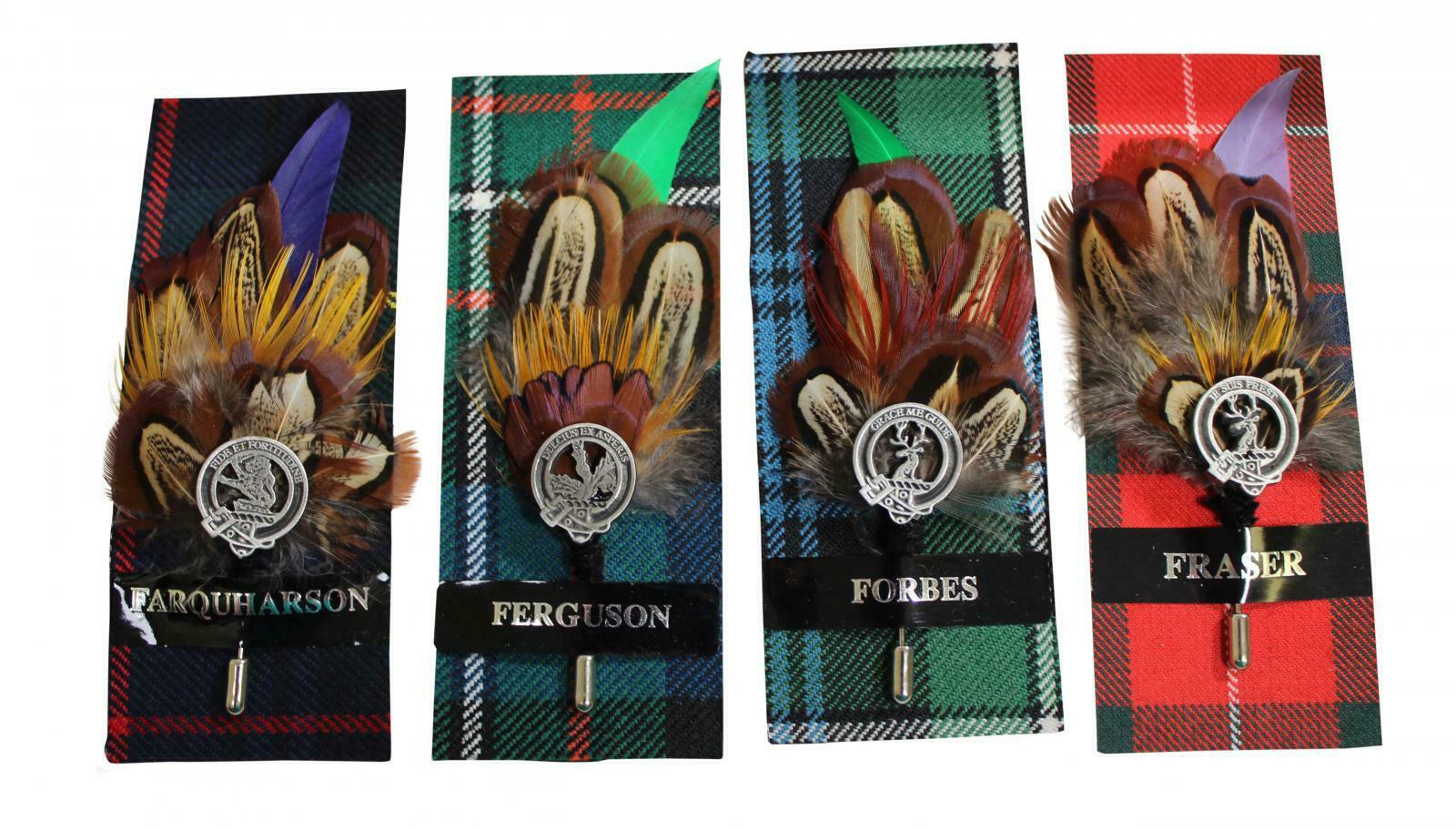 Feather Clan Kilt Pin Farquharson Ferguson Forbes Fraser – Kilts