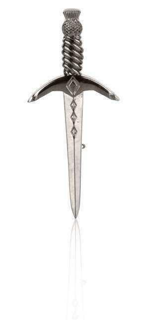 Thistle Dagger Kilt Pin - 3 finishes