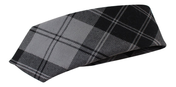 100% Wool Authentic Traditional Scottish Tartan Neck Tie - Douglas Grey