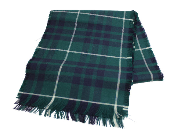 Traditional Scottish Tartan 100% Wool Plain Full Fringed Sash - Hamilton Hunting Modern
