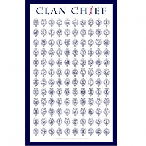 Scottish Clan Chief Crest Kitchen Chef Tea Towel Cloth 100% Cotton