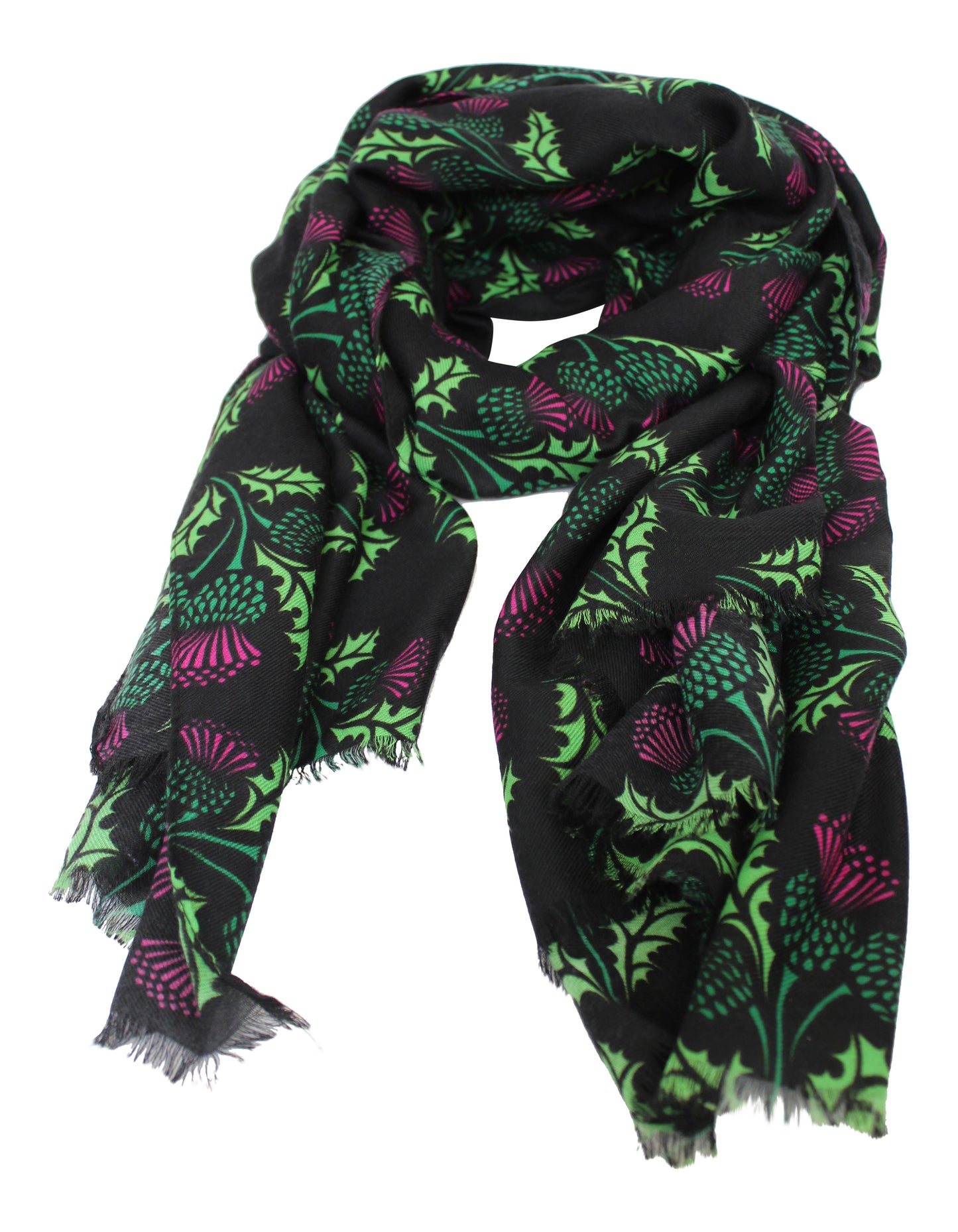 Black and Purple Thistle Scarf