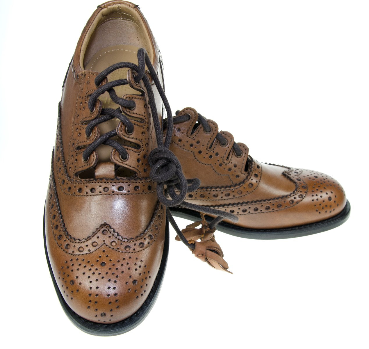 Brown Leather Good Year Welted Ghillie Brogue