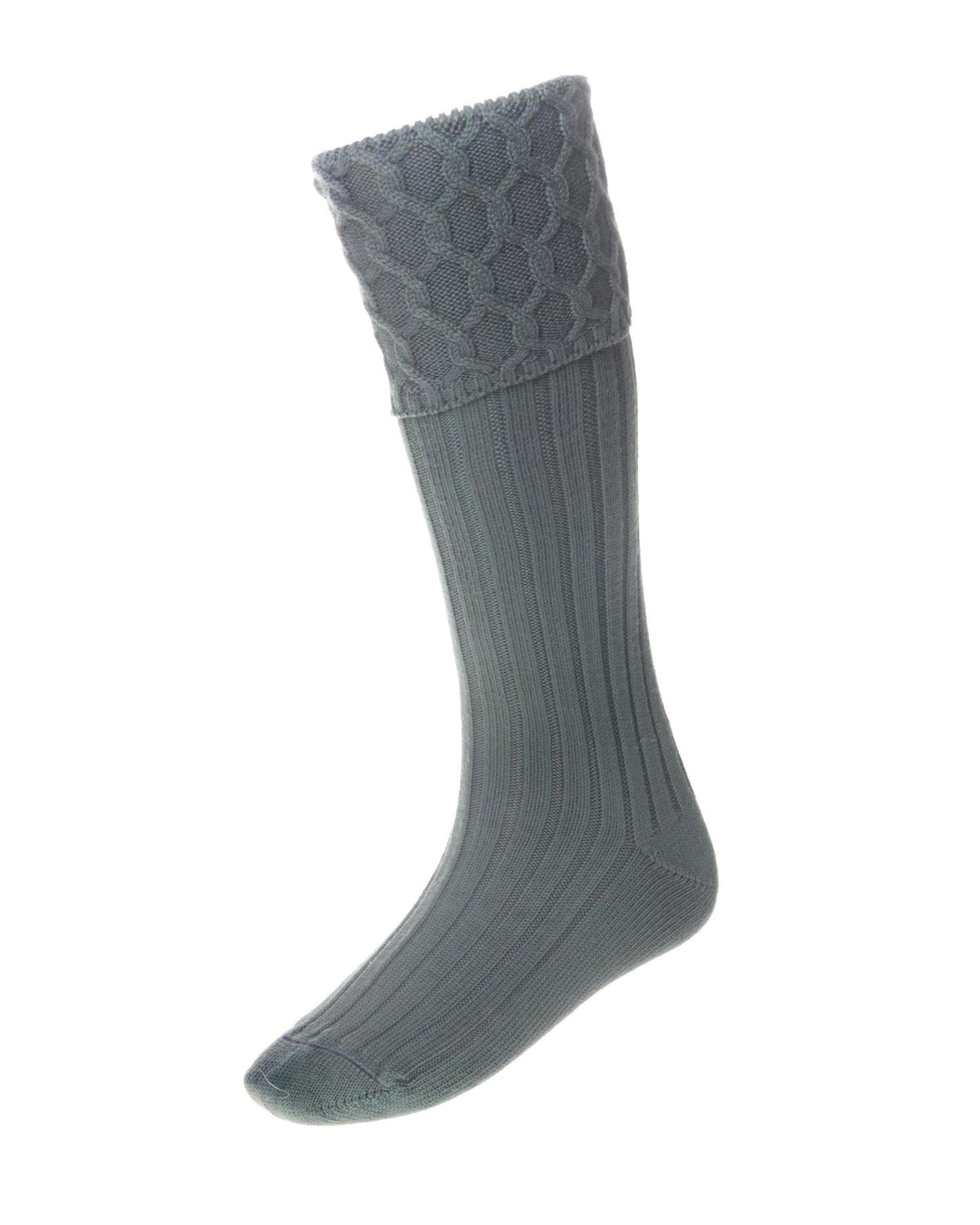 Lewis Cable Mid Light Grey Kilt Hose