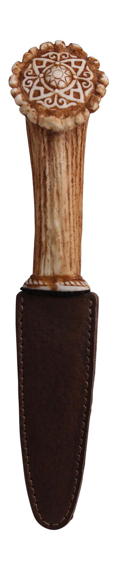 Resin Stag Horn Sgian Dubh with Celtic Pattern