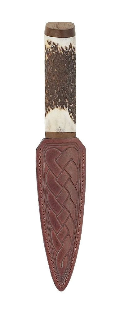 Walnut Wood Staghorn Sgian Dubh