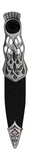 Scottish Matte Chrome Thurso Scottish Thistle Celtic Knot Stone Top Daywear Sgian Dubh