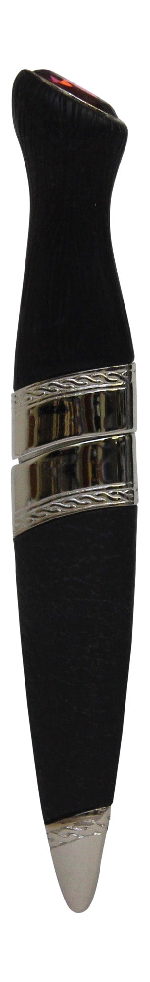 Stunning Black Ross Contemporary Daywear Sgian Dubh With Stone Top