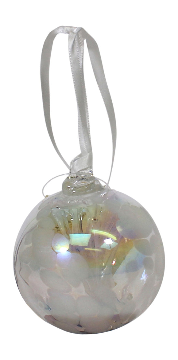 D & J Glassware Unique Handmade Serenity Decorative Glass Ball Bauble