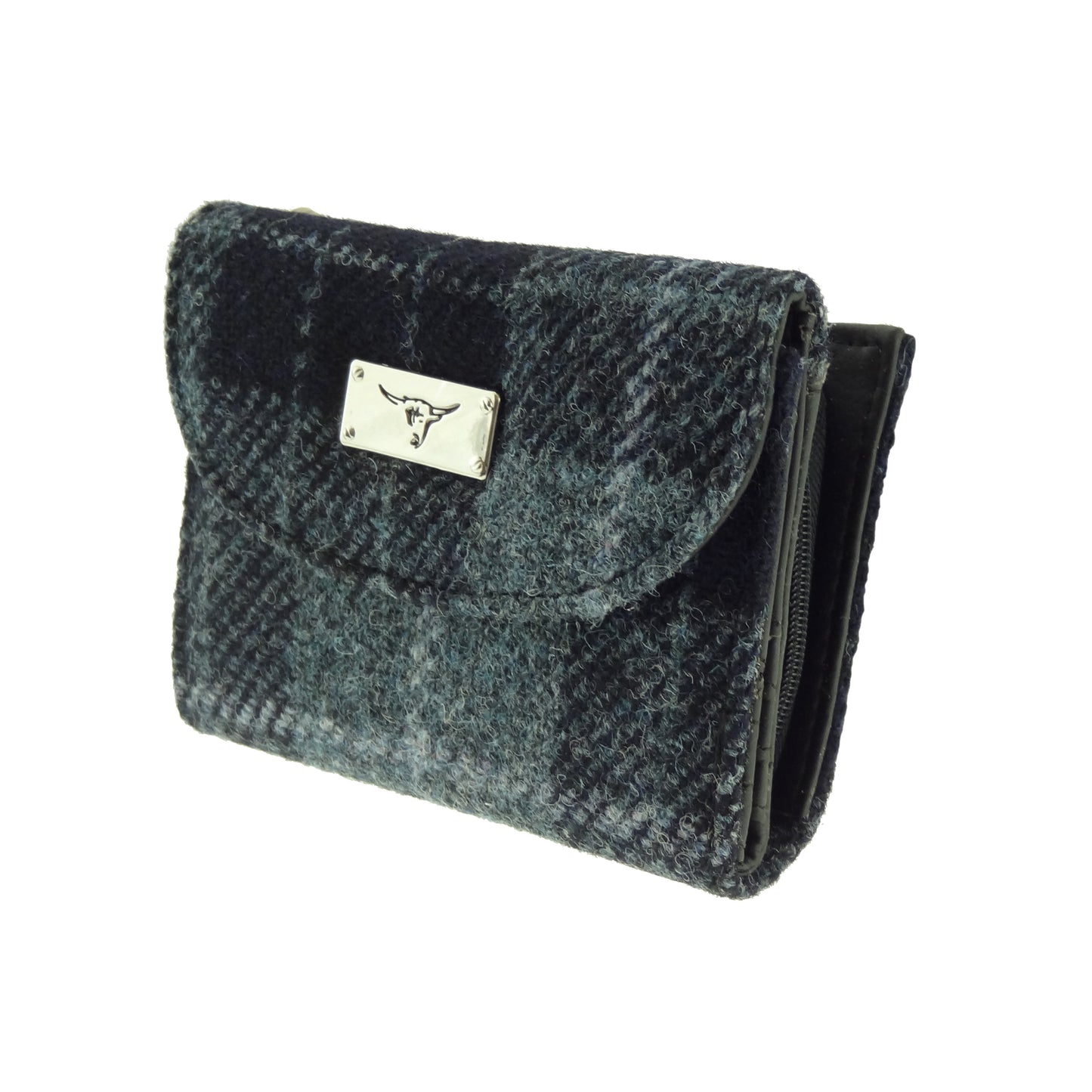 Grey & Black Tartan Purse