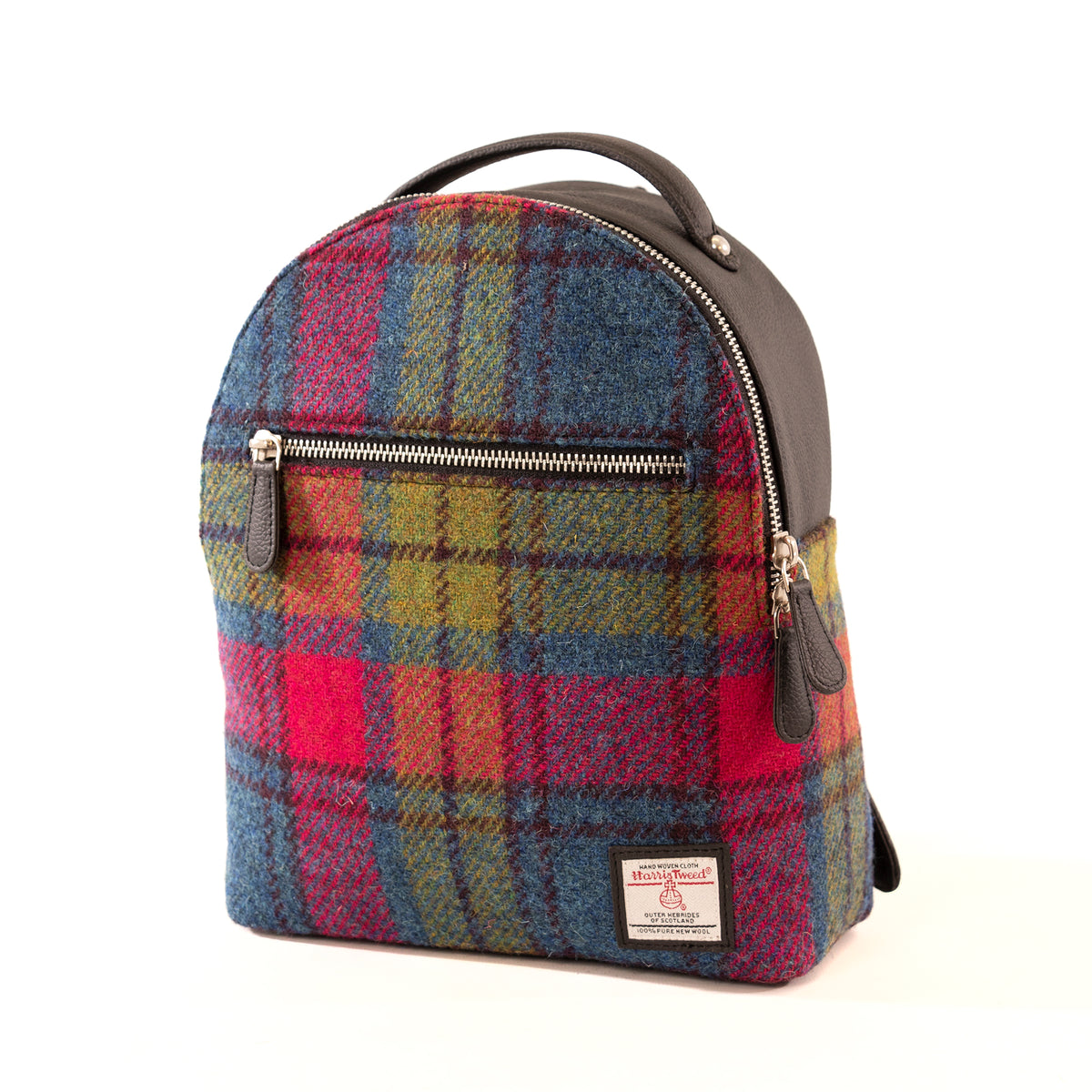 Pink Blue Green Tartan Ladies Backpack