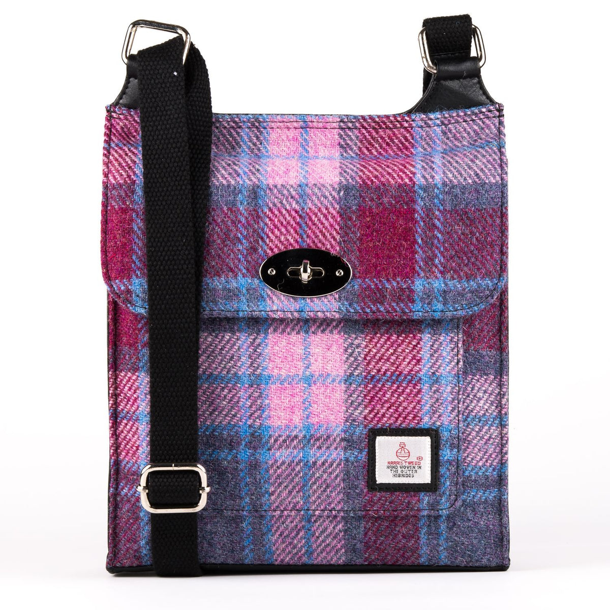 Pastel Pink Tartan Cross Body Handbag