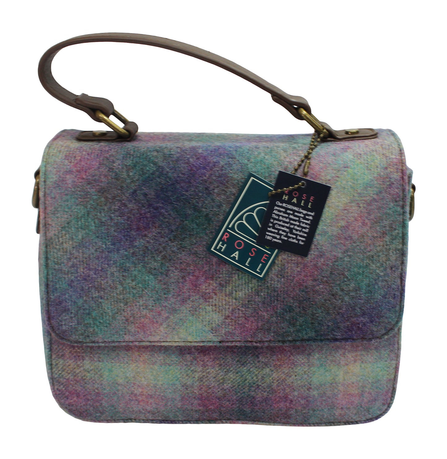 Tweed Ladies Pink Purple Green Handbag
