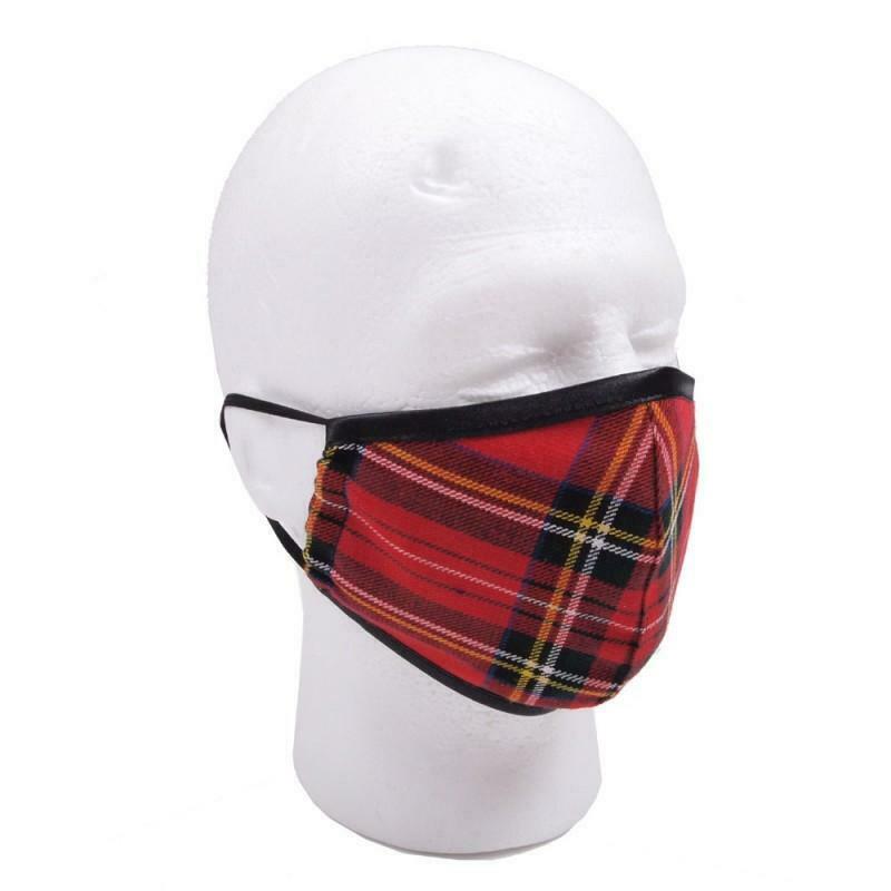 Washable Reuseable 100% Tartan Adult Face Mask Anderson, Blackwatch, Cameron