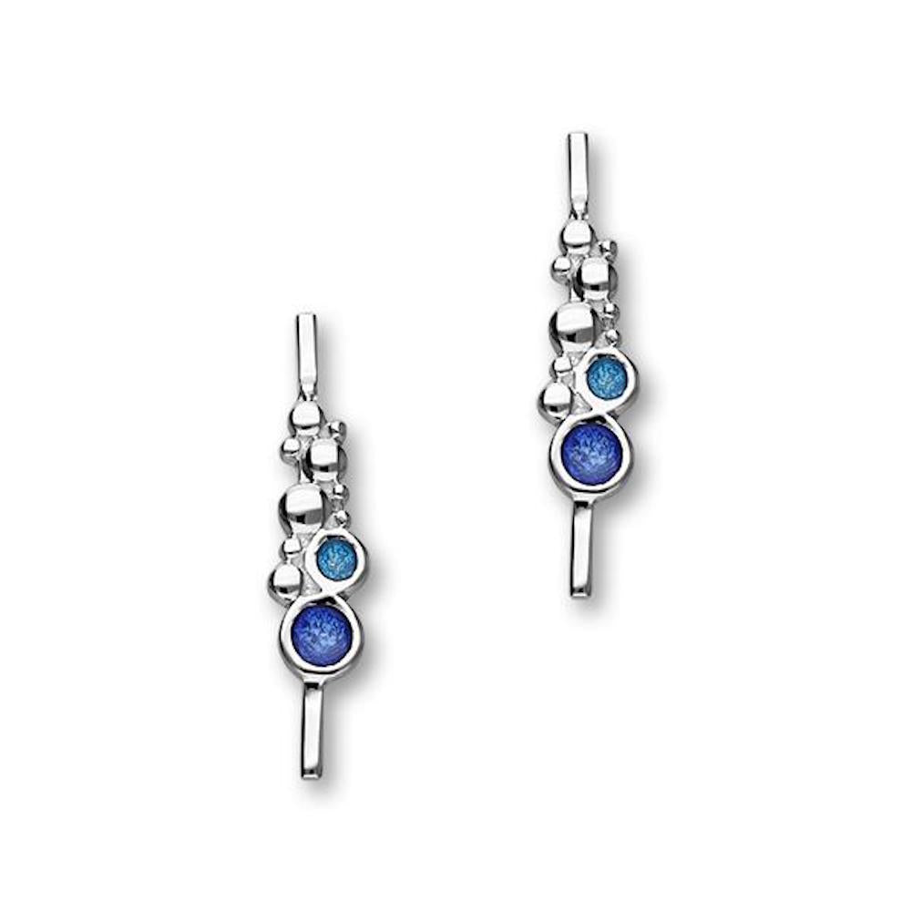 Drofn Blue Drop Earrings