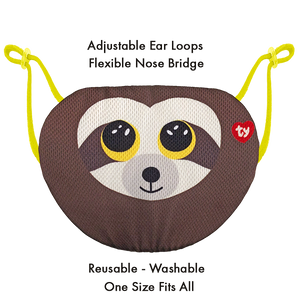 TY Beanie Boo Chidrens Face Mask - Dangler the Sloth