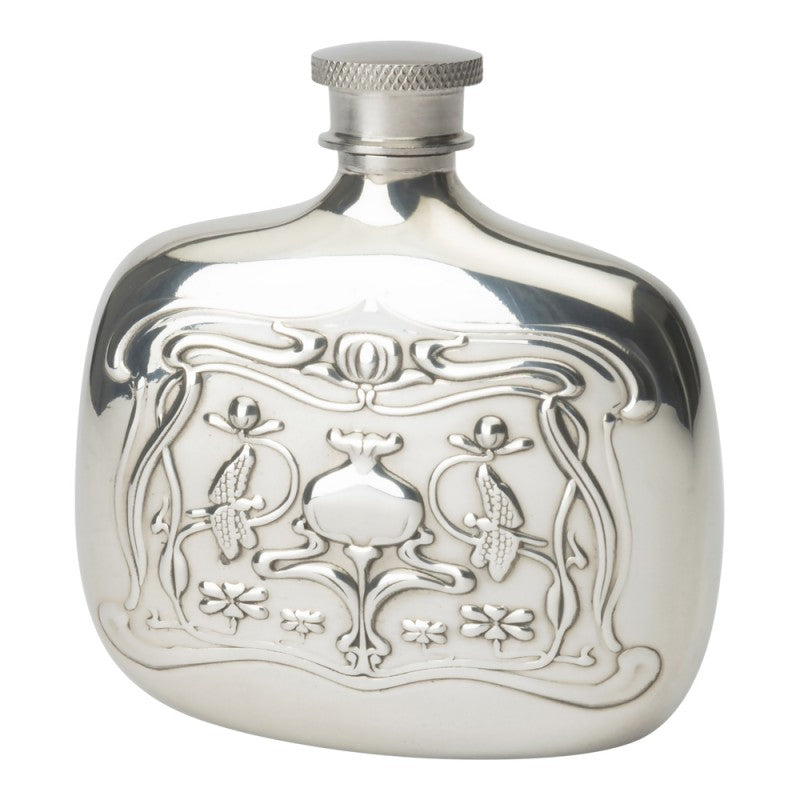4oz Art Nouveau Bottle Hip Flask