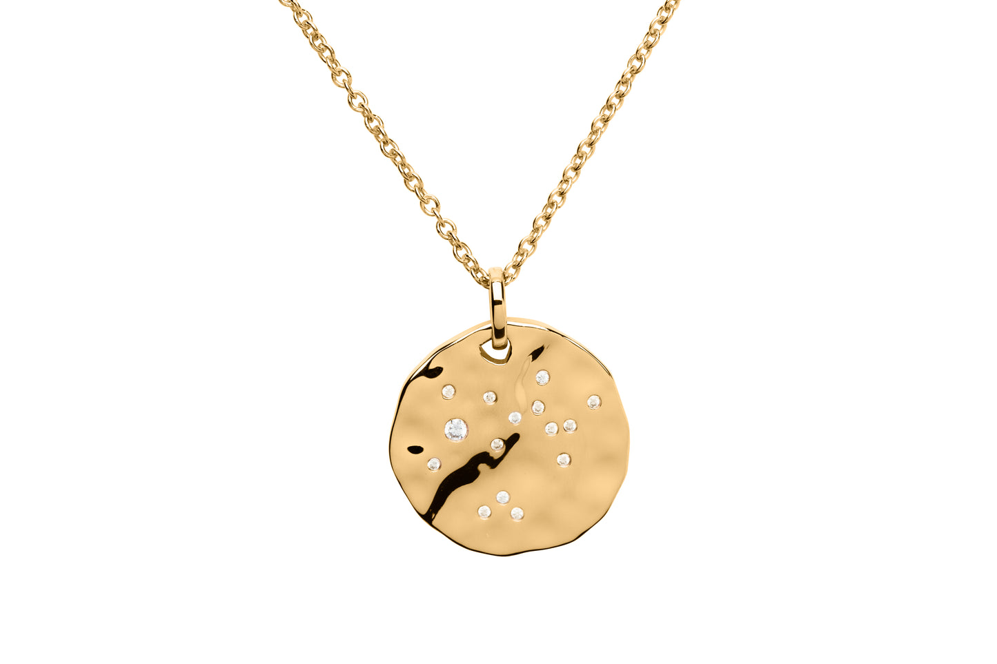 18 Carat Gold Libra Birthday Necklace