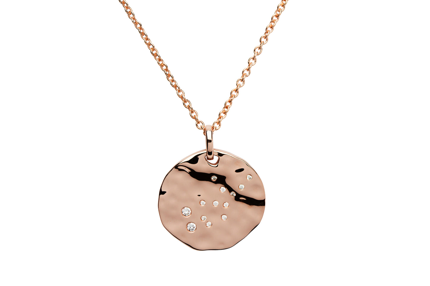 Sterling Silver Rose Gold Virgo Birthday Necklace