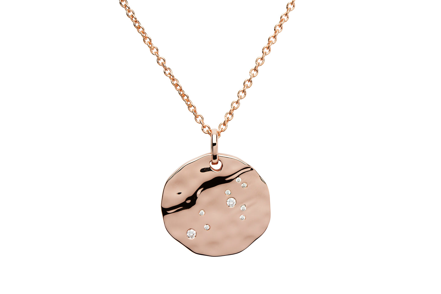 Sterling Silver Rose Gold Leo Birthday Necklace