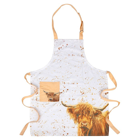 Bree Merryn Super Cute Scottish Highland Cow Coo Cotton Apron Pinny