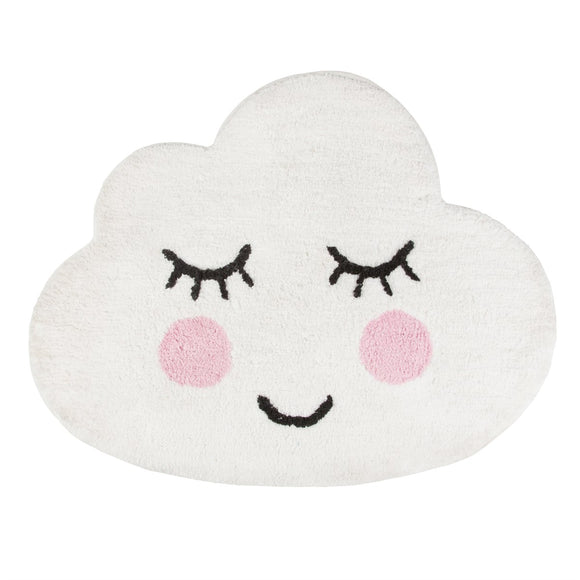 Sass & Belle Super Cute White Cream Sweet Dreams Smiling Cloud Rug