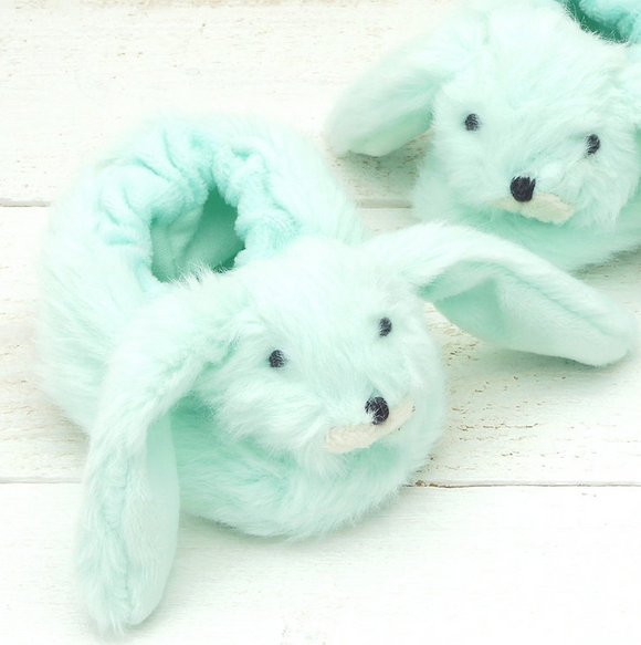 Super Cute Jomanda Baby 0-6 Month Mint Green Bunny Slippers