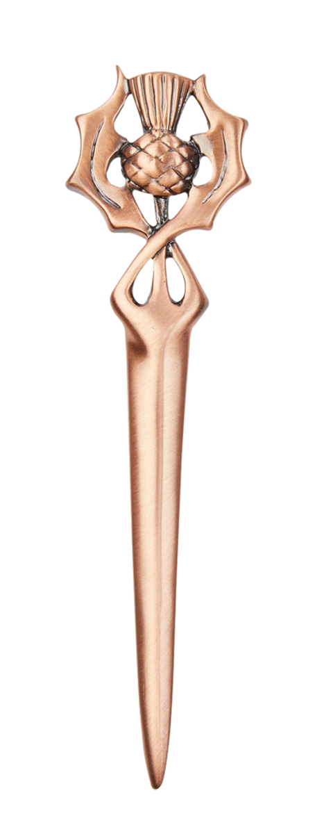 Matte Copper Simple Thistle Kilt Pin Kilts Wi Hae Ltd matte-copper-simple-thistle-kilt-pin-kilts-wi-hae-ltd