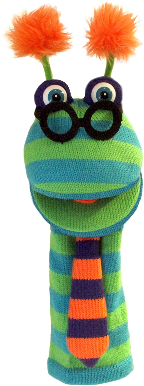 Green Stripey Dylan Hand Puppet