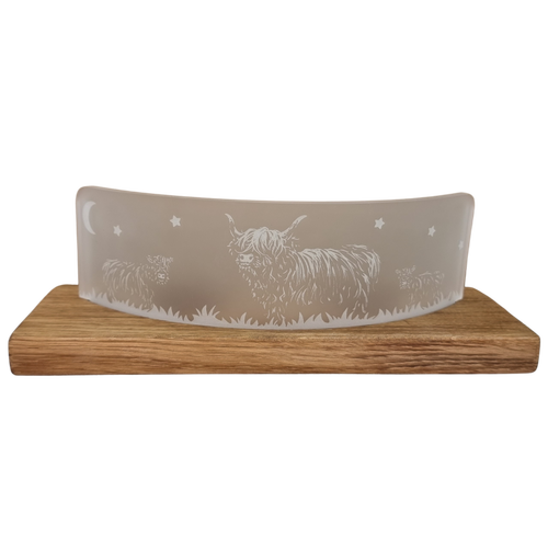 Large Crescent Highland Cow Tealight Holder