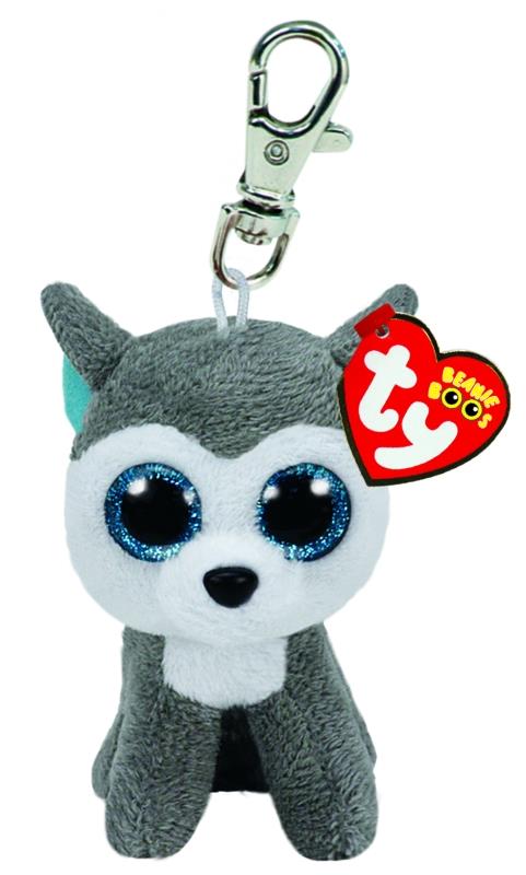 Official TY Slush Husky Dog Puppy Key Clip