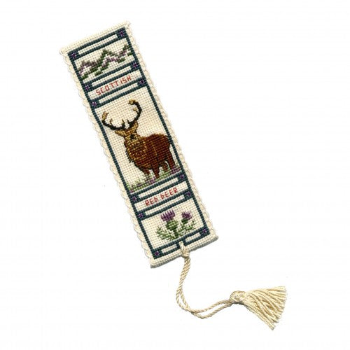 Scottish Highland Stag Red Deer Bookmark Counted Cross Stitch Kit